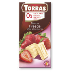 Torras  Bijela čokolada s jagodama 75 g